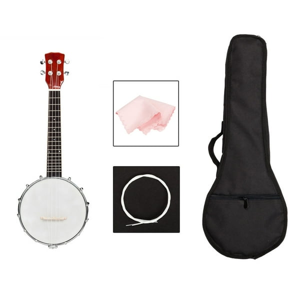 The Goods can be Received Within 3-10 Days Musical Instrument Beautiful Professional 4-String Banjo Set in Wood Color HGFNR 